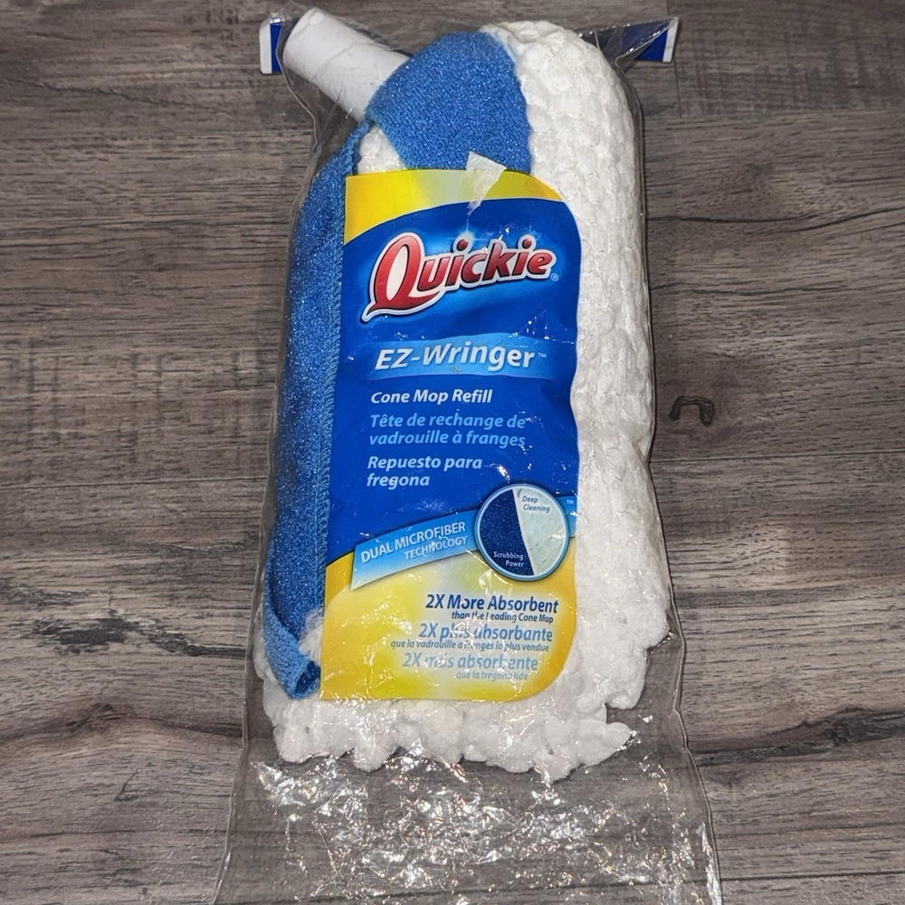 Quickie EZ Wringer Microfiber Cone Mop Refill Mop 094M TYPE W 2X Absorbent